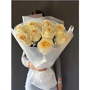 Моно-Букет с белой розой (9 шт.)