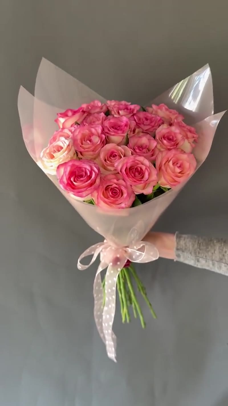 Моно-Букет из миниатюрных роз